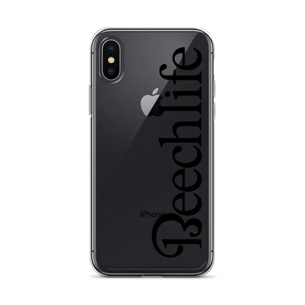 Clear Beechlife iPhone Case - Black Font