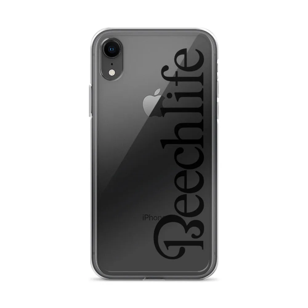 Clear Beechlife iPhone Case - Black Font
