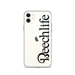 Clear Beechlife iPhone Case - Black Font