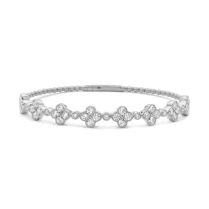 Clover Diamond Flex Bangle
