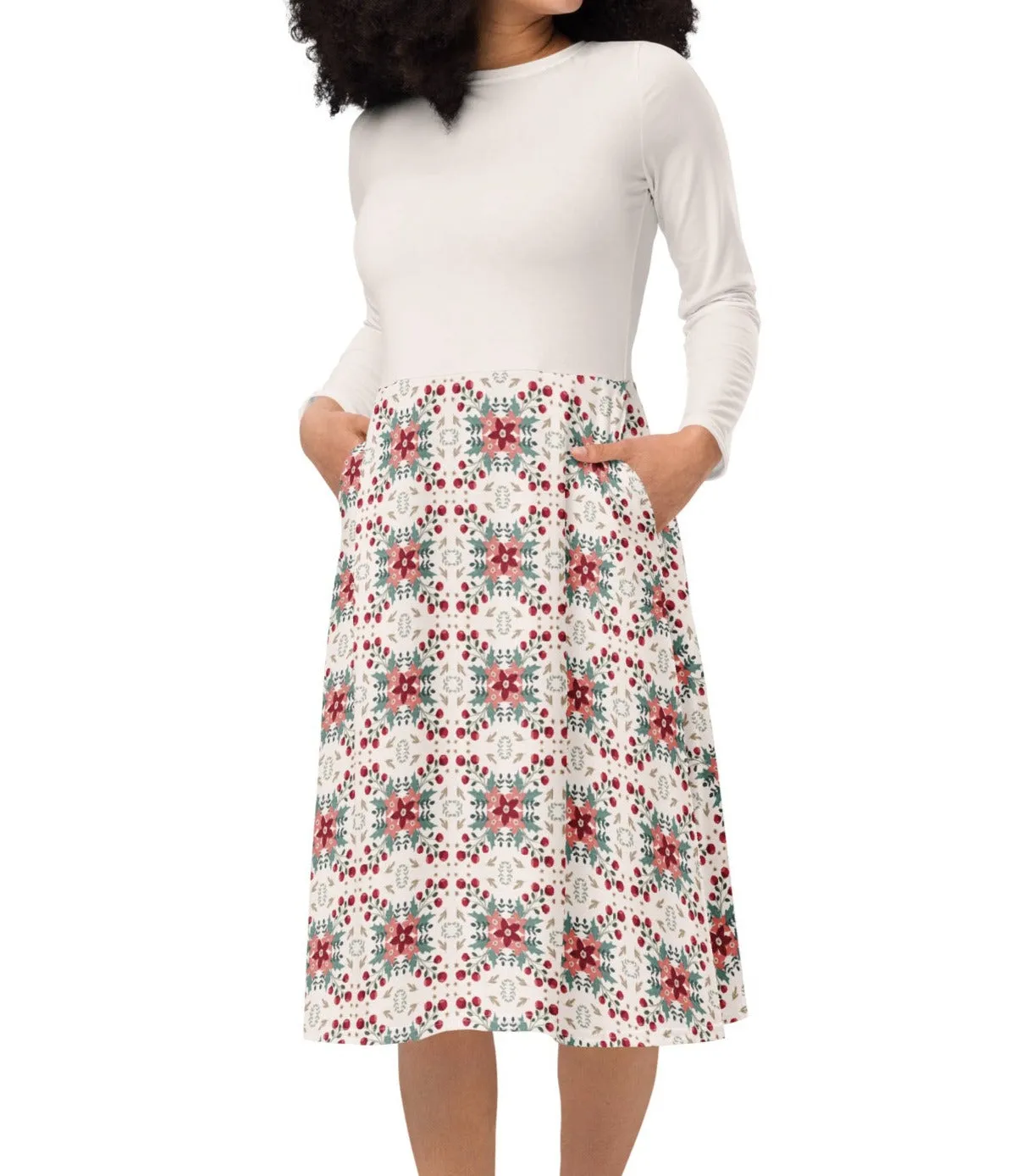 Cozy Christmas Midi Dress (S-6XL)