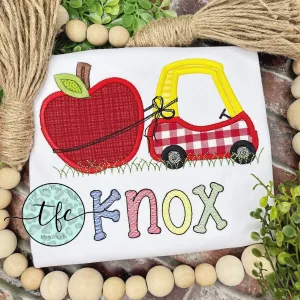 {Cozy Coupe   Apple} applique tee