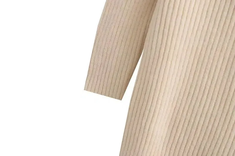 Cozy Ribbed Knit Turtleneck Dress