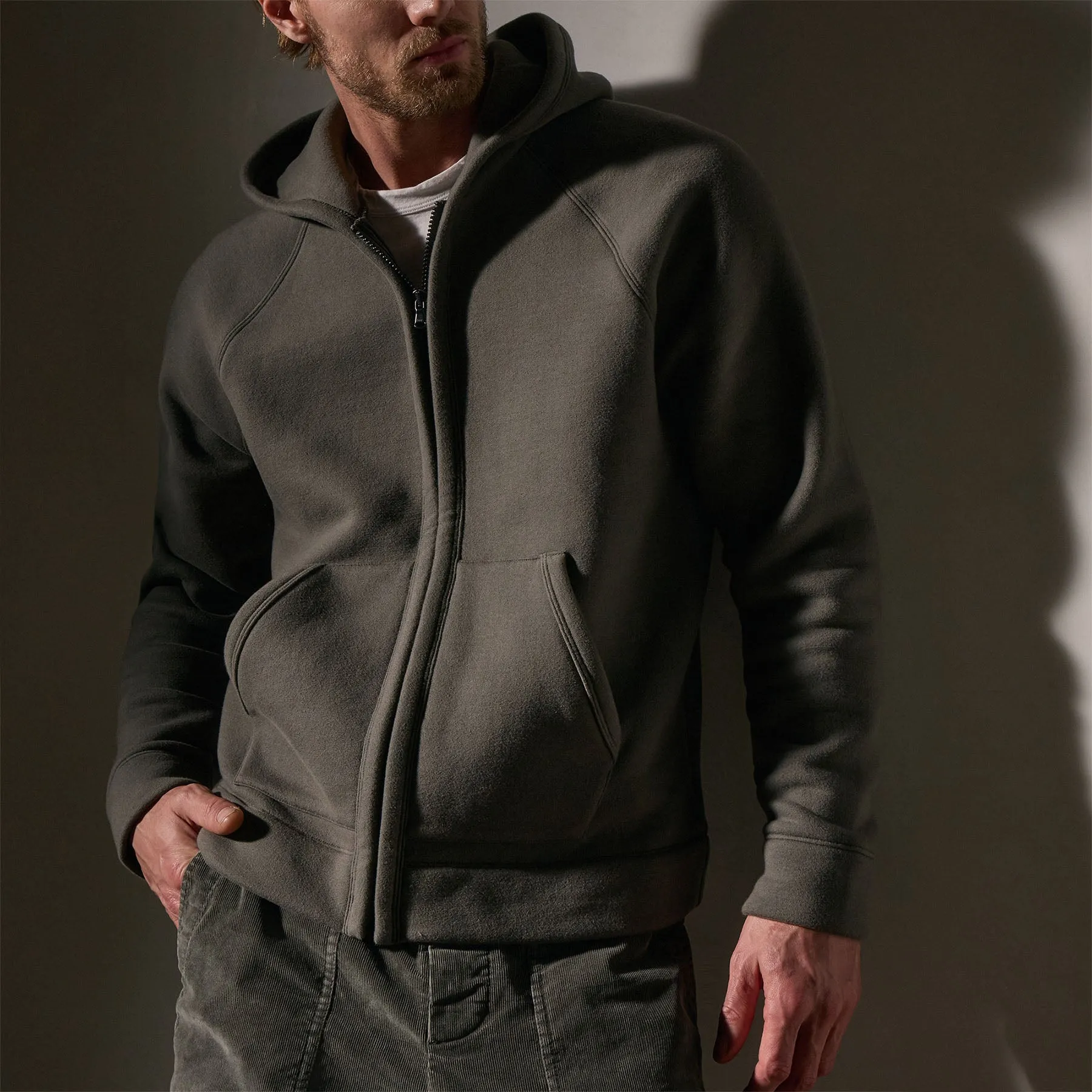 Cozy Zip Up Hoodie - Granite