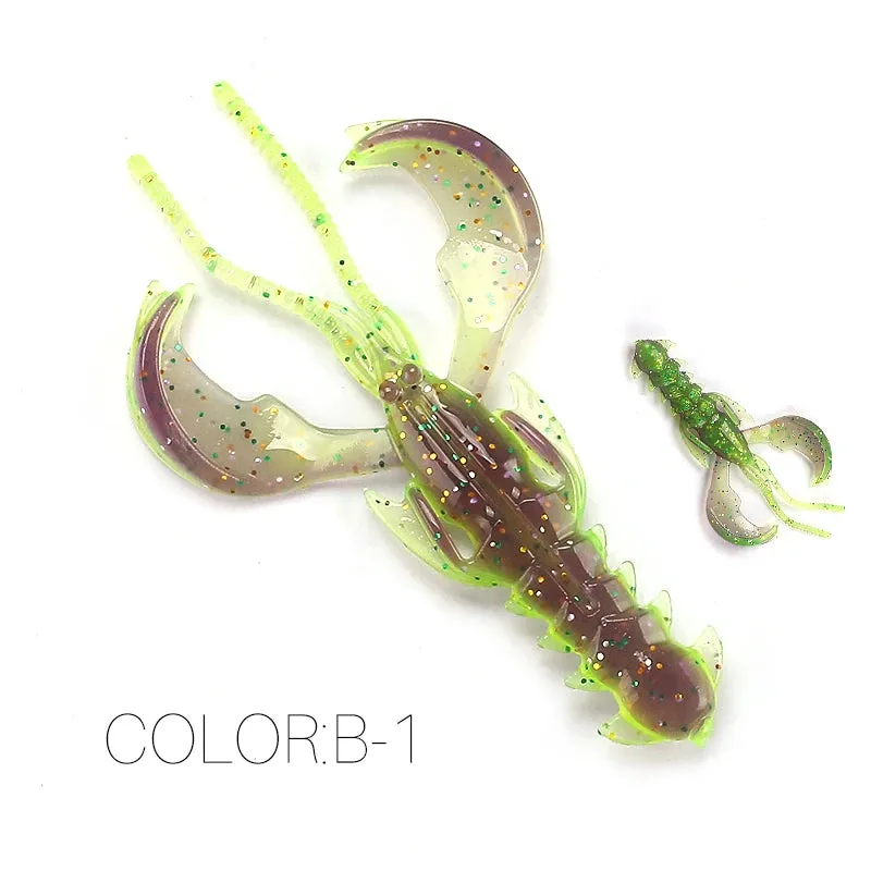 Crazy yabbie Soft Fishing Lures 65mm/10pcs 40mm/20pcs crayfish shrimp Lobster
