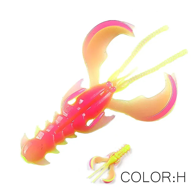 Crazy yabbie Soft Fishing Lures 65mm/10pcs 40mm/20pcs crayfish shrimp Lobster