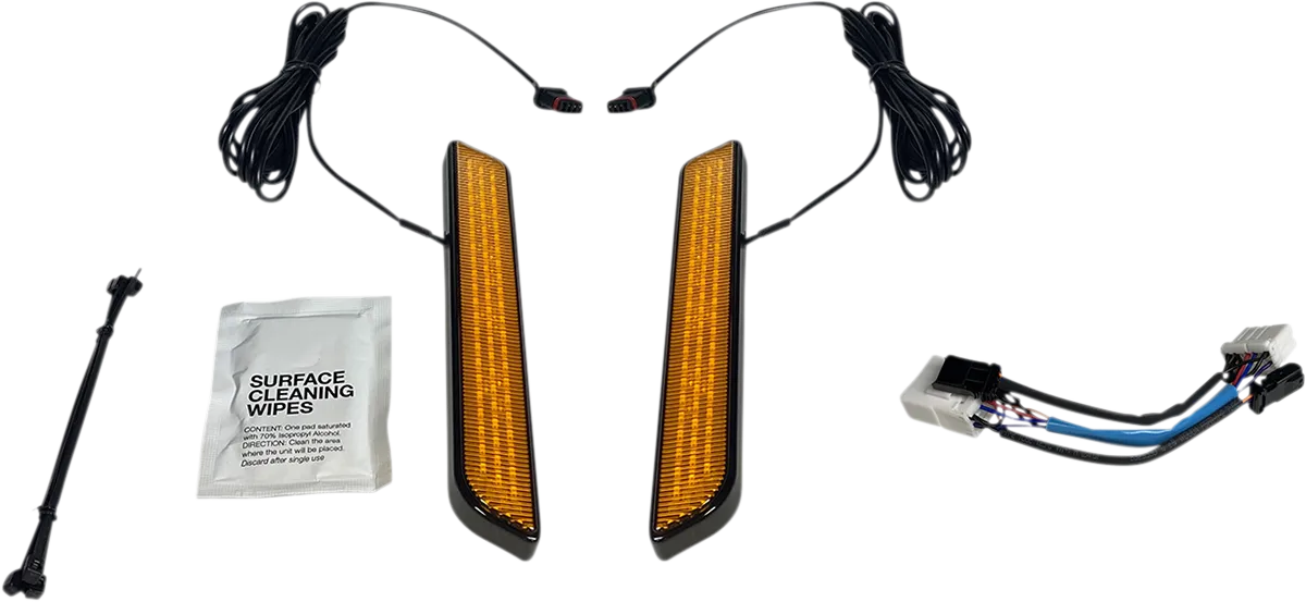 Custom Dynamics LED Front Fork Lightz™ Amber/Black
