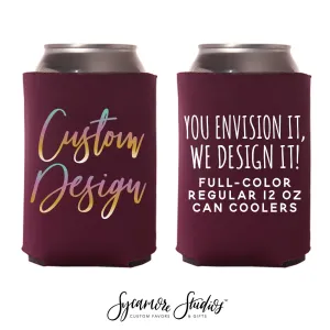 Custom Full-Color Regular 12oz Wedding Can Cooler