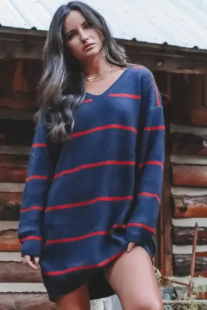 DEAL Wear Wherever Oversized Striped Sweater Dress