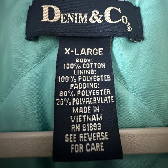 Denim&amp;Co XL Plaid Lined Snap Shacket XL