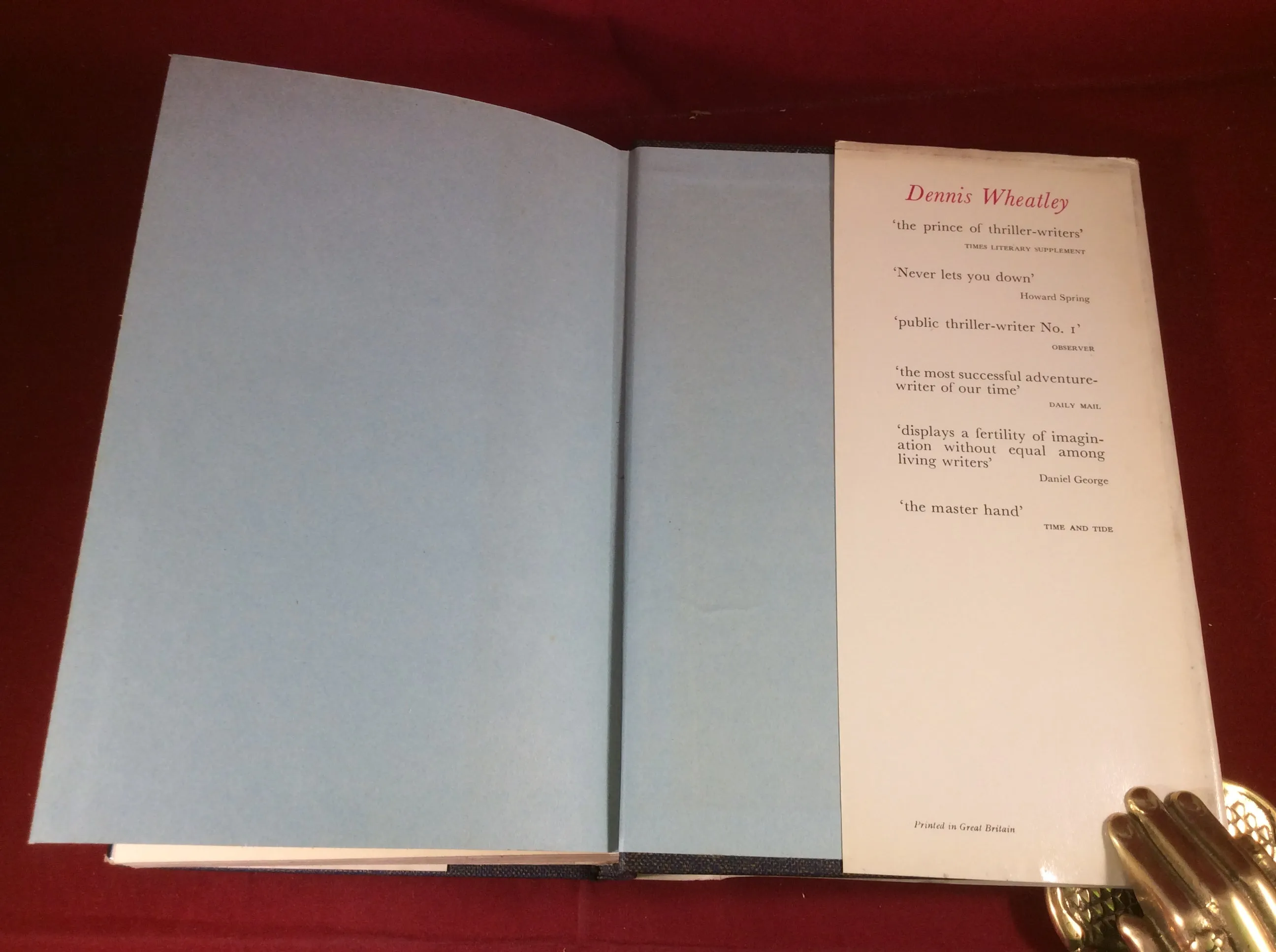 Dennis Wheatley, Vendetta in Spain, Hutchinson, 1961, First Edition, Signed and Inscribed.