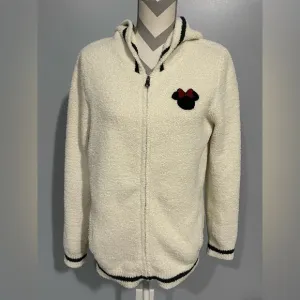 Disney collection Cream Hooded Zip-Up Jacket with Black and Red Accent