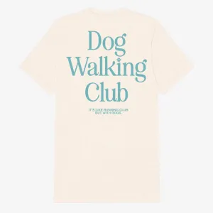 Dog Walking Club  Crewneck Shirt by Puppies Make Me Happy | Cream/Teal