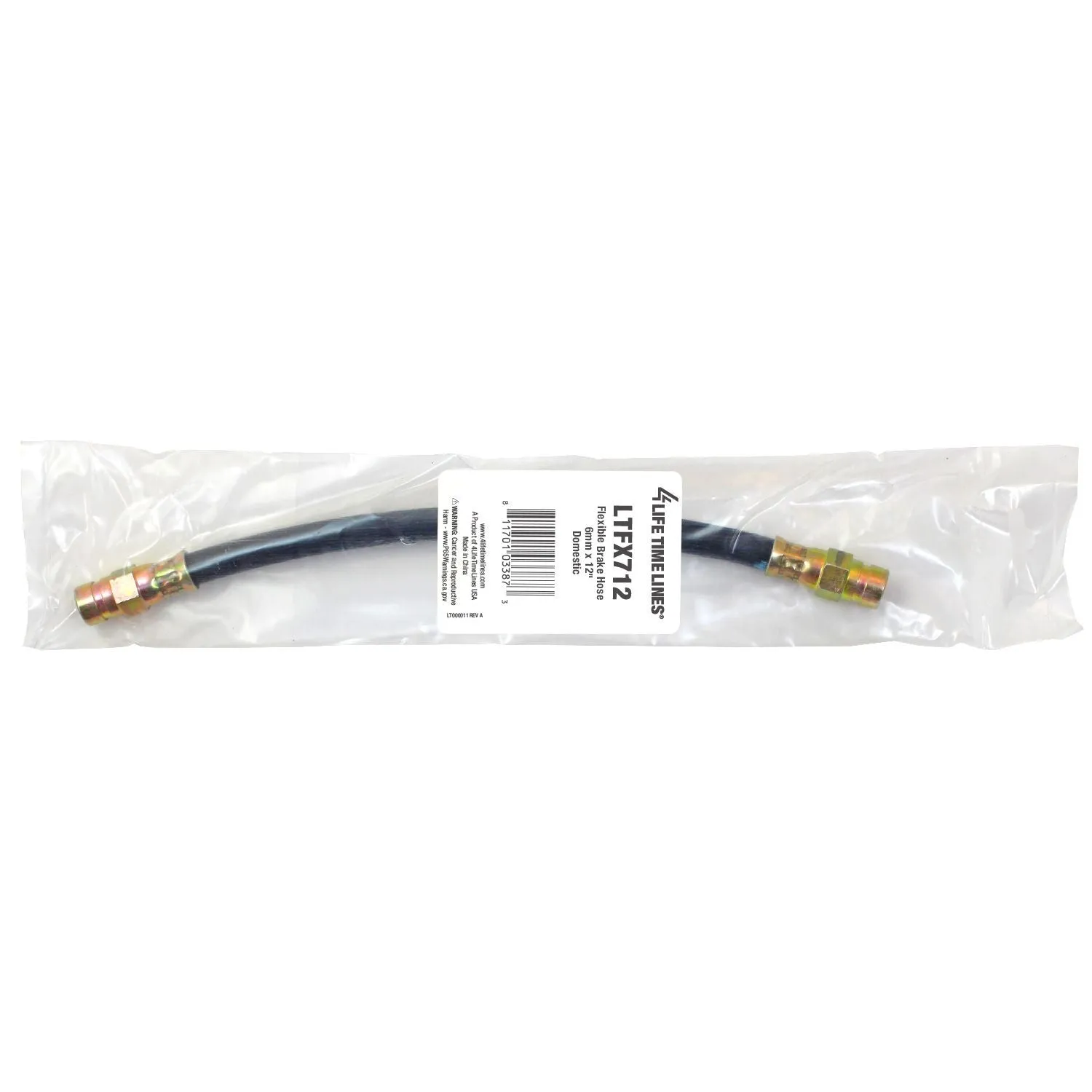 Domestic Flexible Brake Line 6mm x 12"