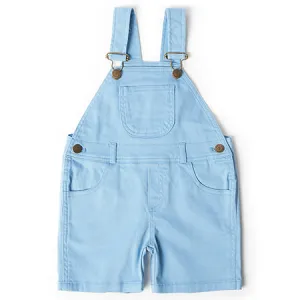Dotty Dungarees Sky Blue Dungaree Shorts - Retired