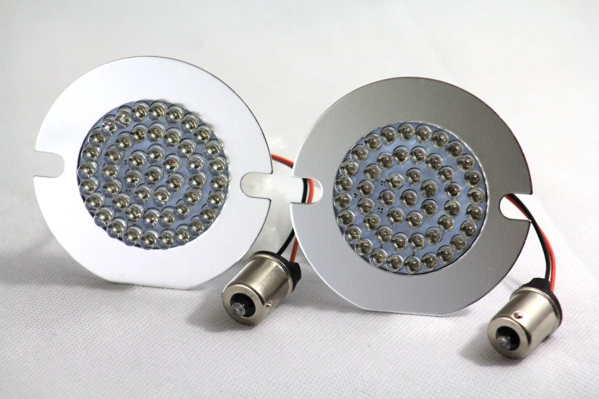 Eagle Lights 3 1/4" Front and Rear LED Turn Signal Kit for Harley Davidson Motorcycles - Generation I / Red Rear Turn Signals