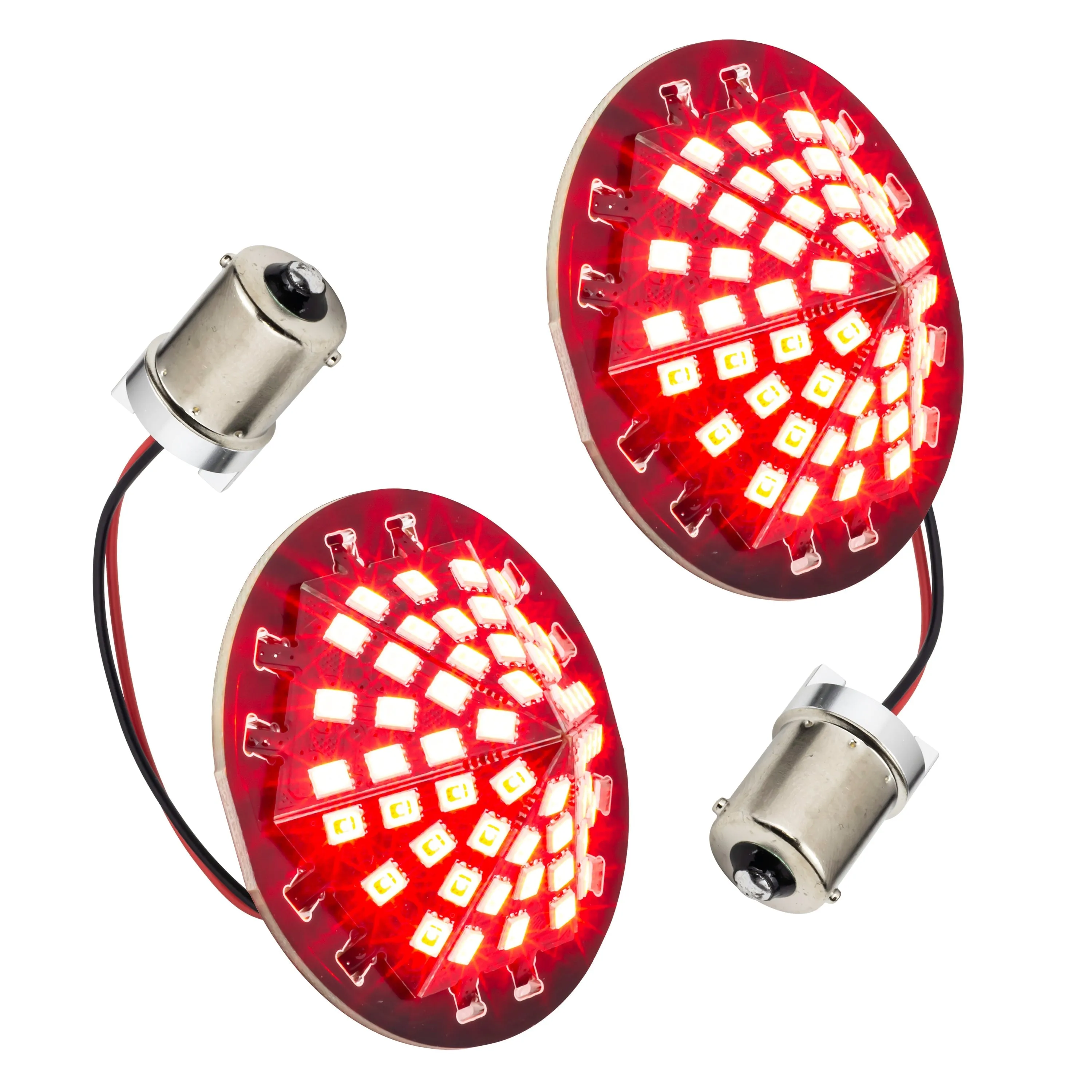 Eagle Lights Midnight Edition Generation III Front and Rear LED Turn Signals Kit for Harley Davidson Motorcycles - 1157 Front / 1156 Red Rear