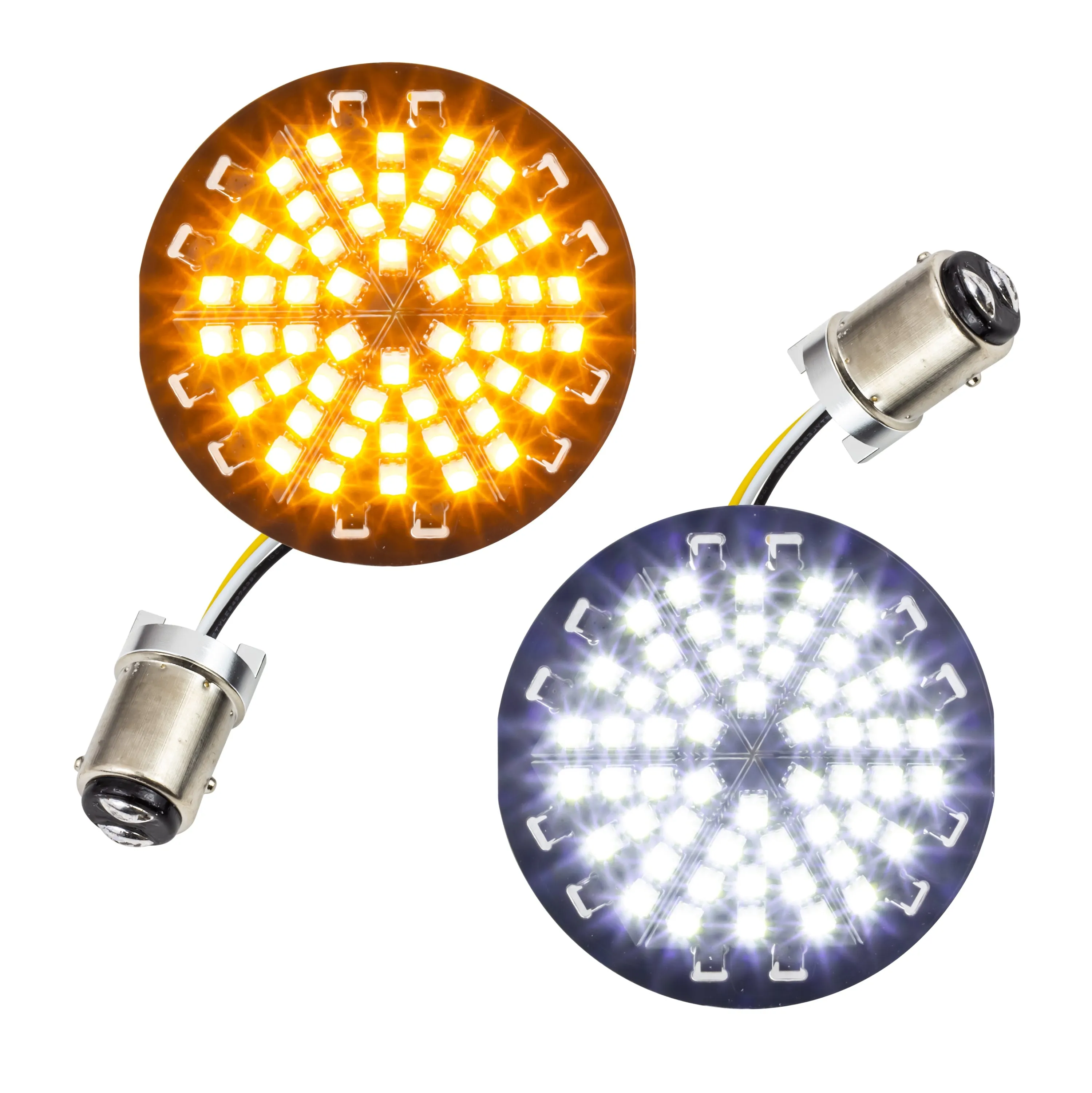 Eagle Lights Midnight Edition Generation III Front and Rear LED Turn Signals Kit for Harley Davidson Motorcycles - 1157 Front / 1156 Red Rear