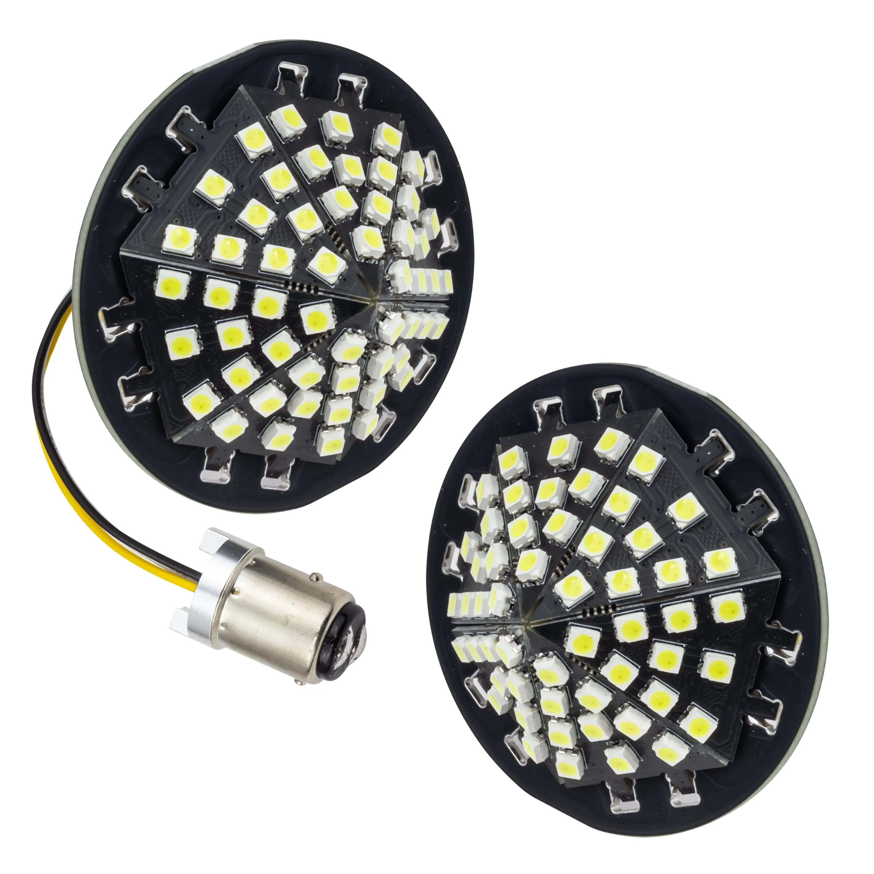 Eagle Lights Midnight Edition Generation III Front and Rear LED Turn Signals Kit for Harley Davidson Motorcycles - 1157 Front / 1156 Red Rear