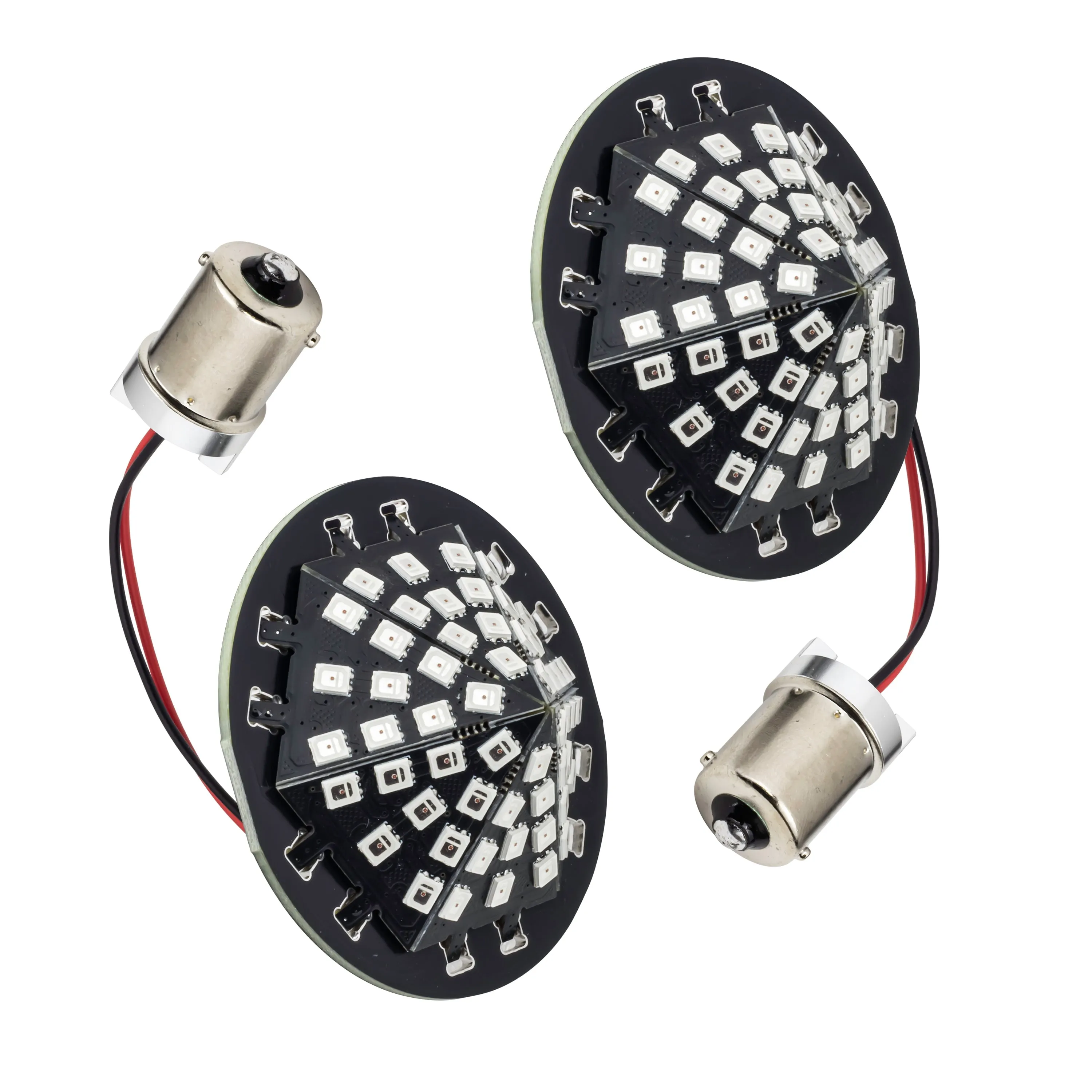 Eagle Lights Midnight Edition Generation III Front and Rear LED Turn Signals Kit for Harley Davidson Motorcycles - 1157 Front / 1156 Red Rear