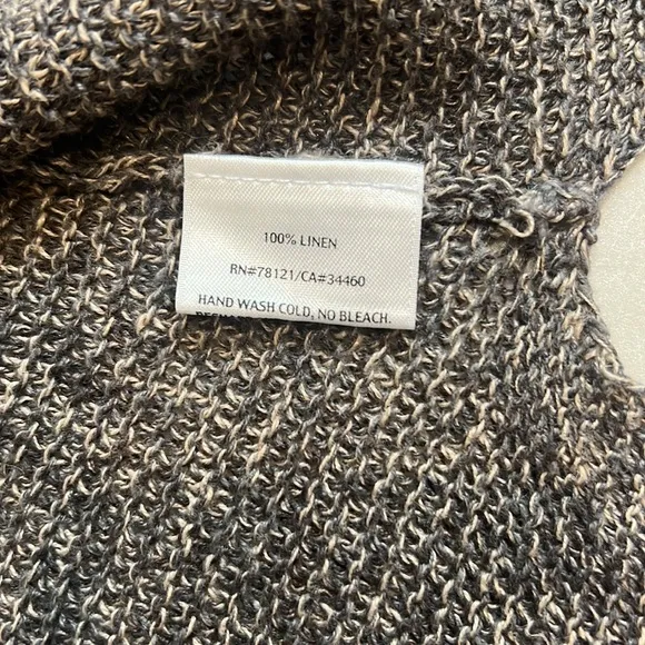 Eileen Fisher Brown Open Front Cardigan