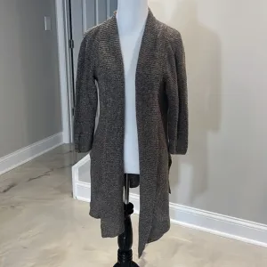 Eileen Fisher Brown Open Front Cardigan