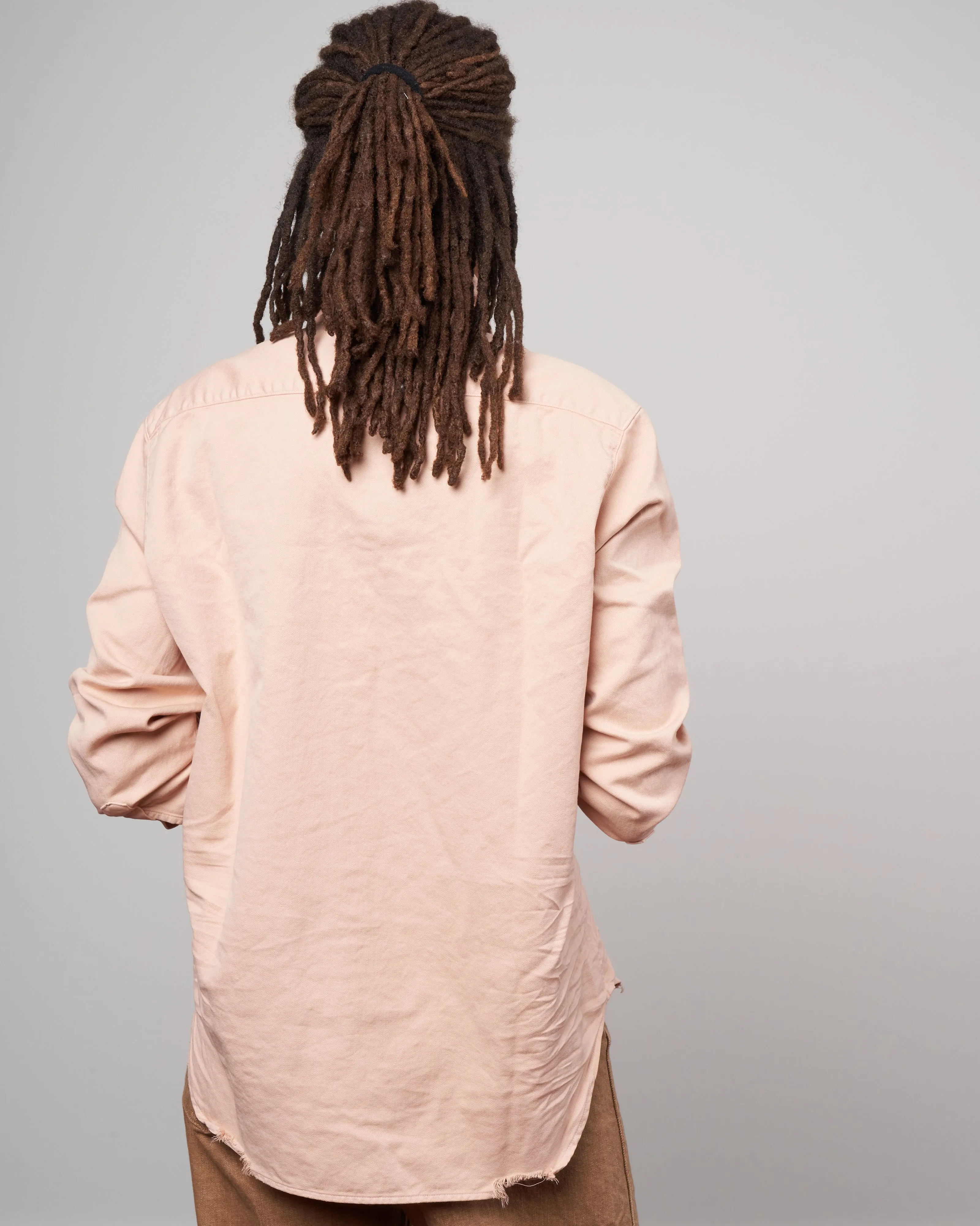 eileen woven button up - vintage peach