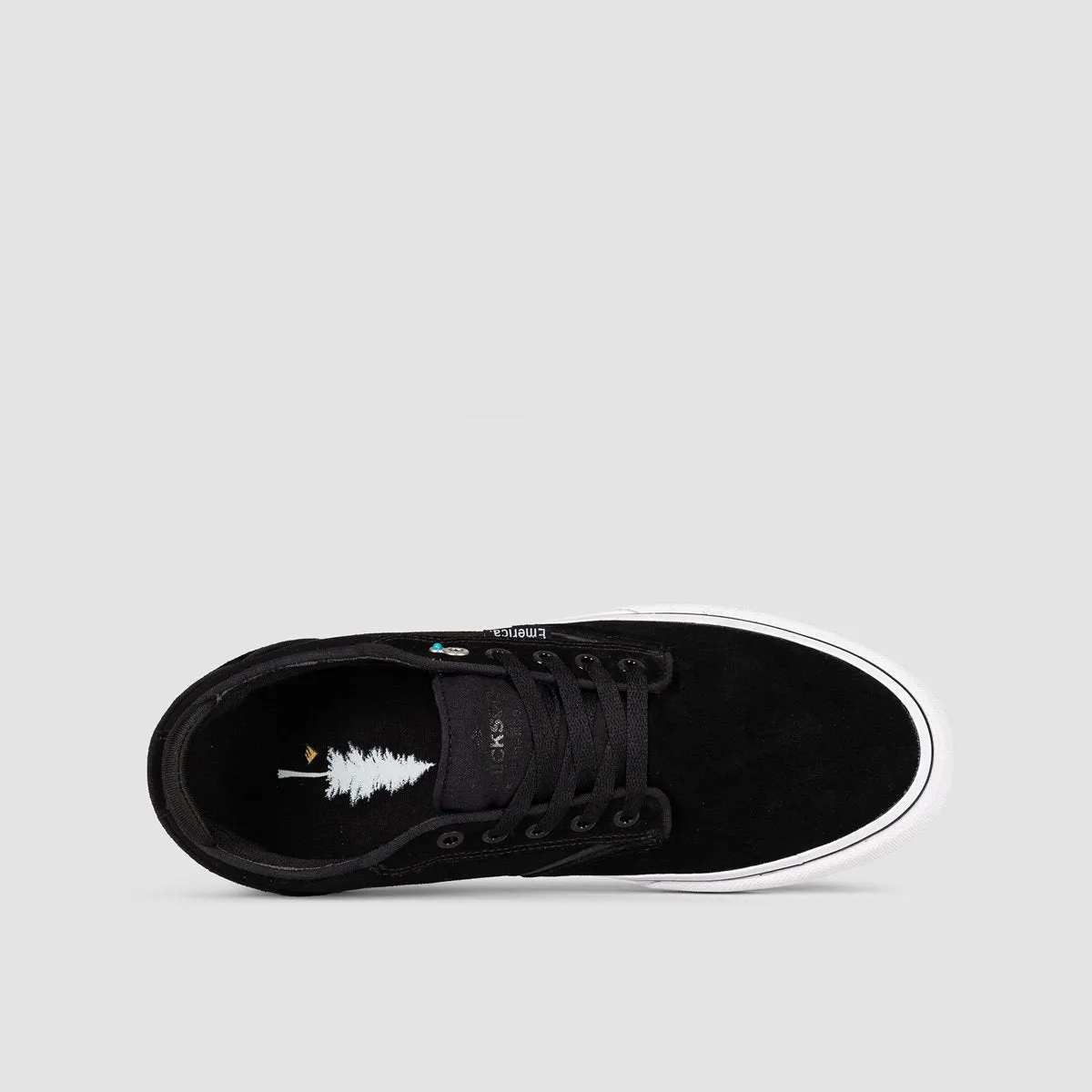 Emerica Dickson Shoes - Black/White/Gold