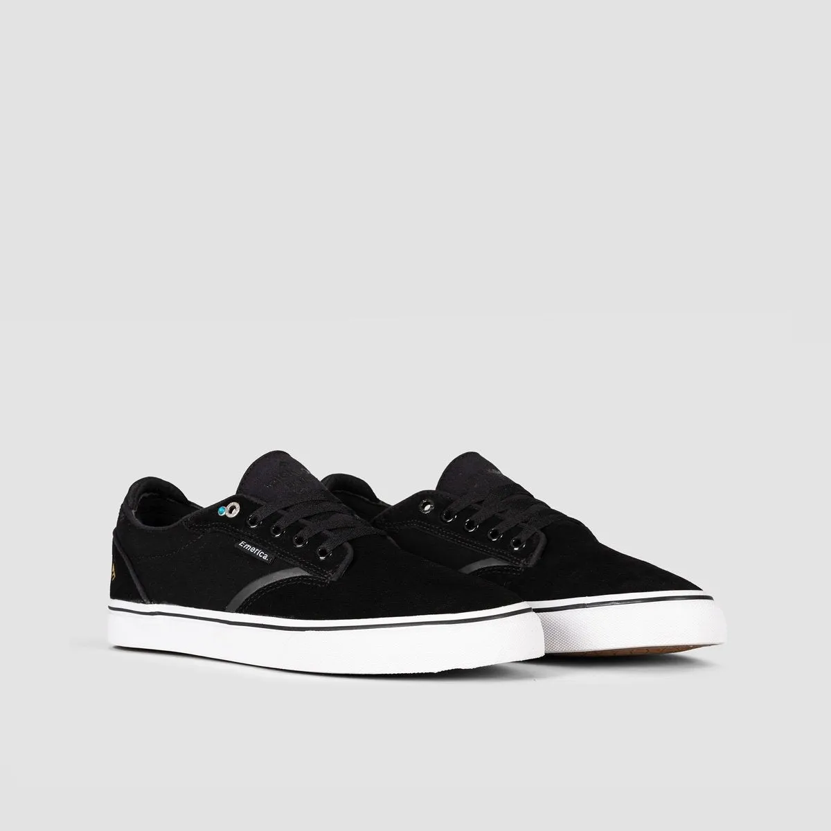 Emerica Dickson Shoes - Black/White/Gold