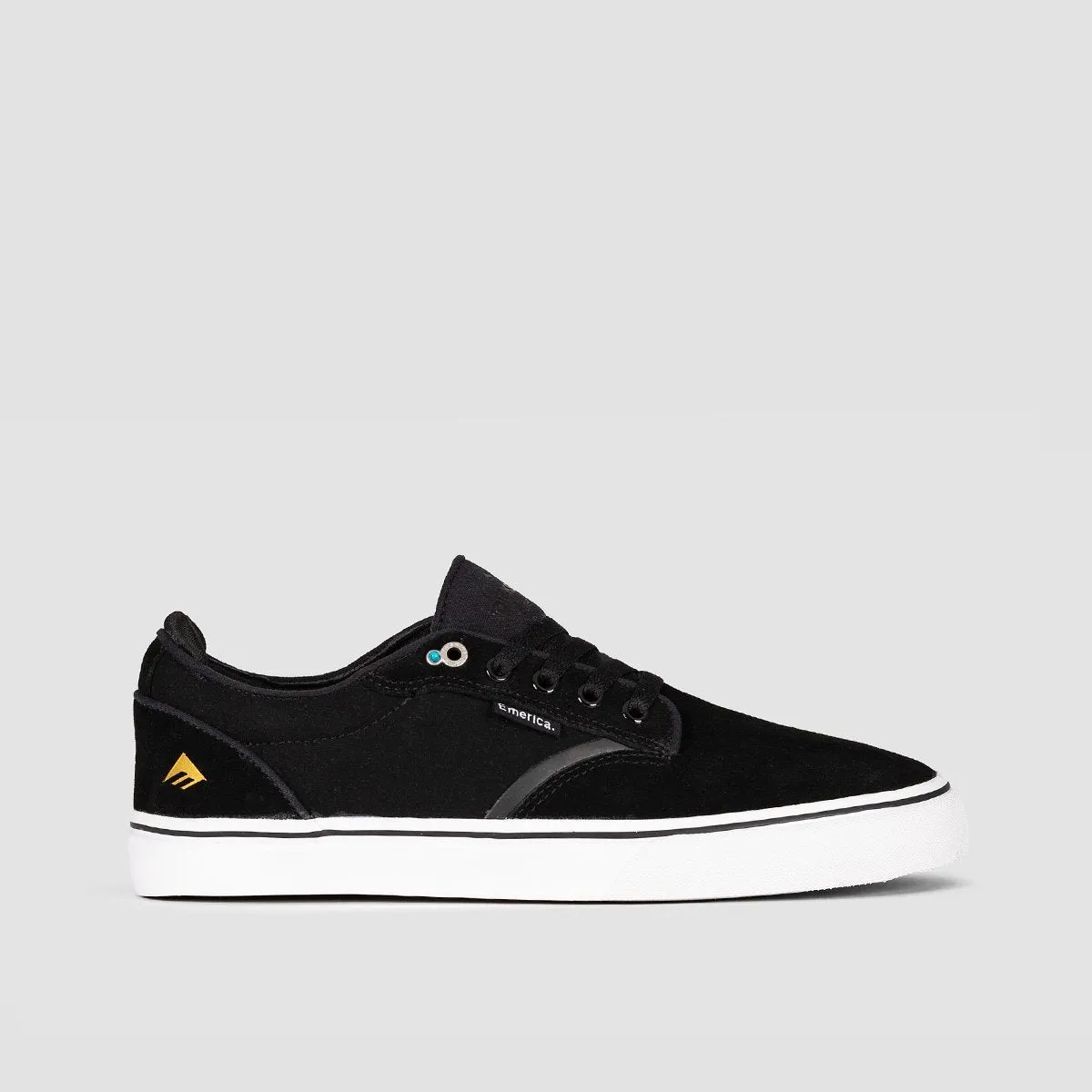 Emerica Dickson Shoes - Black/White/Gold