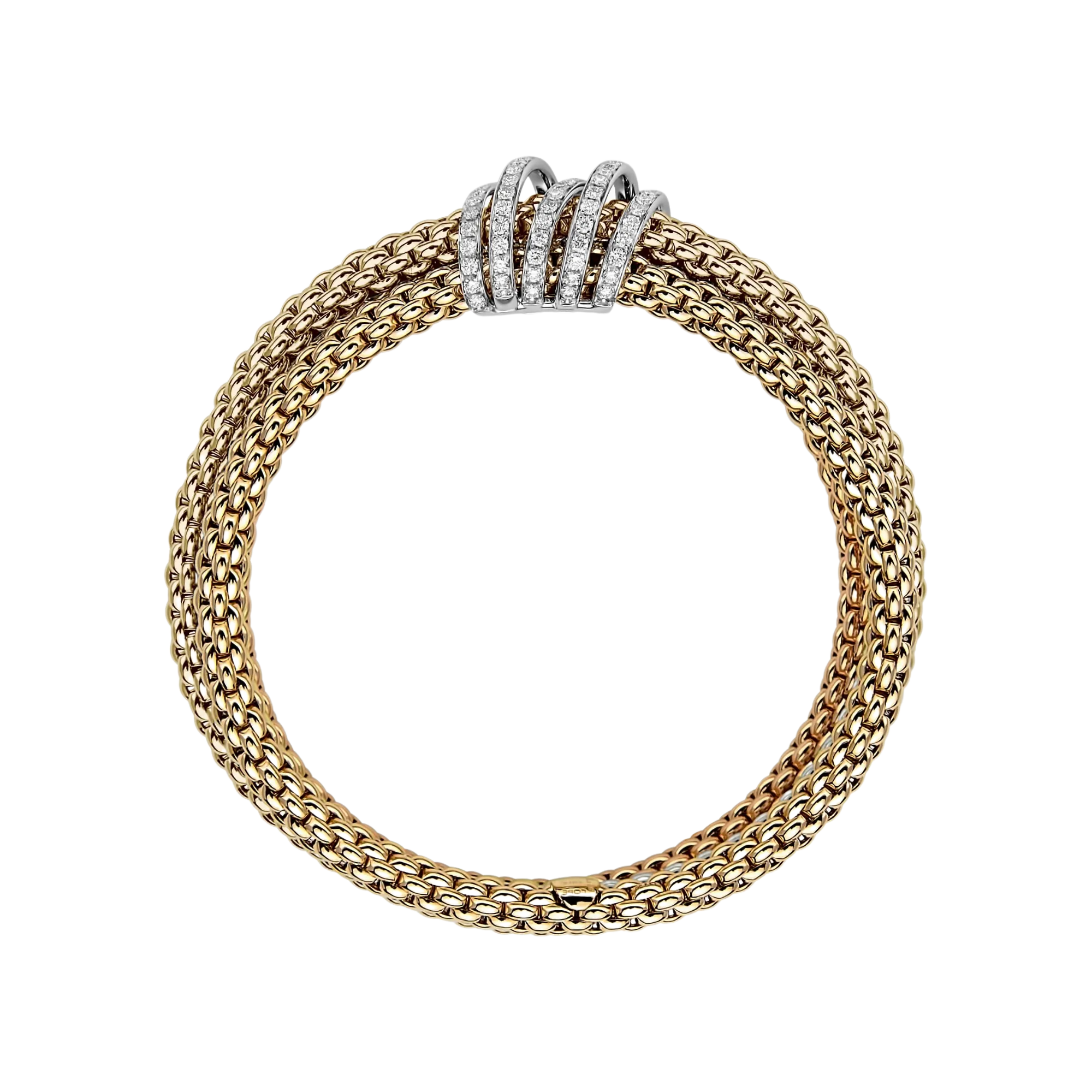 Fope Solo Flex'it bracelet with diamond pave'