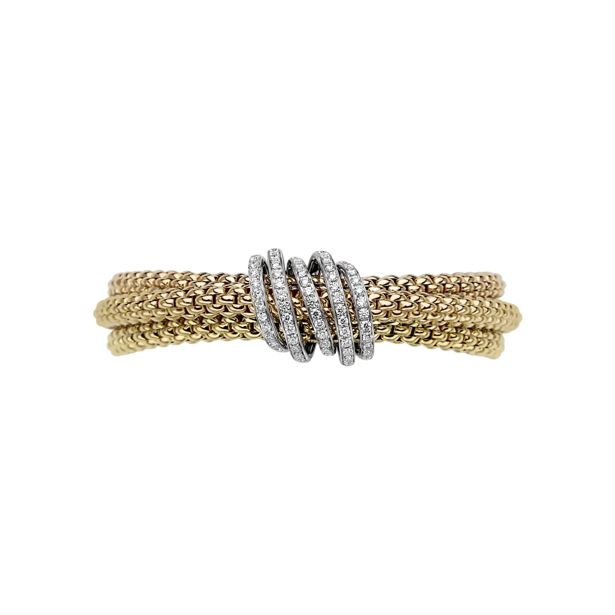 Fope Solo Flex'it bracelet with diamond pave'