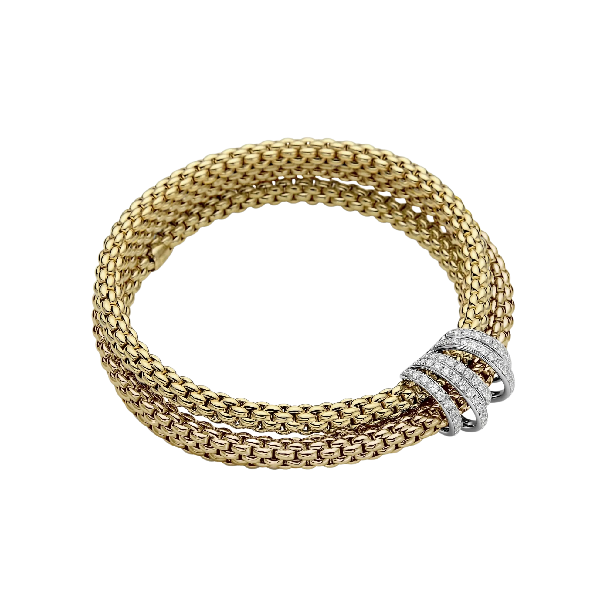 Fope Solo Flex'it bracelet with diamond pave'