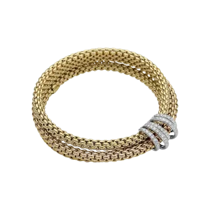 Fope Solo Flex'it bracelet with diamond pave'