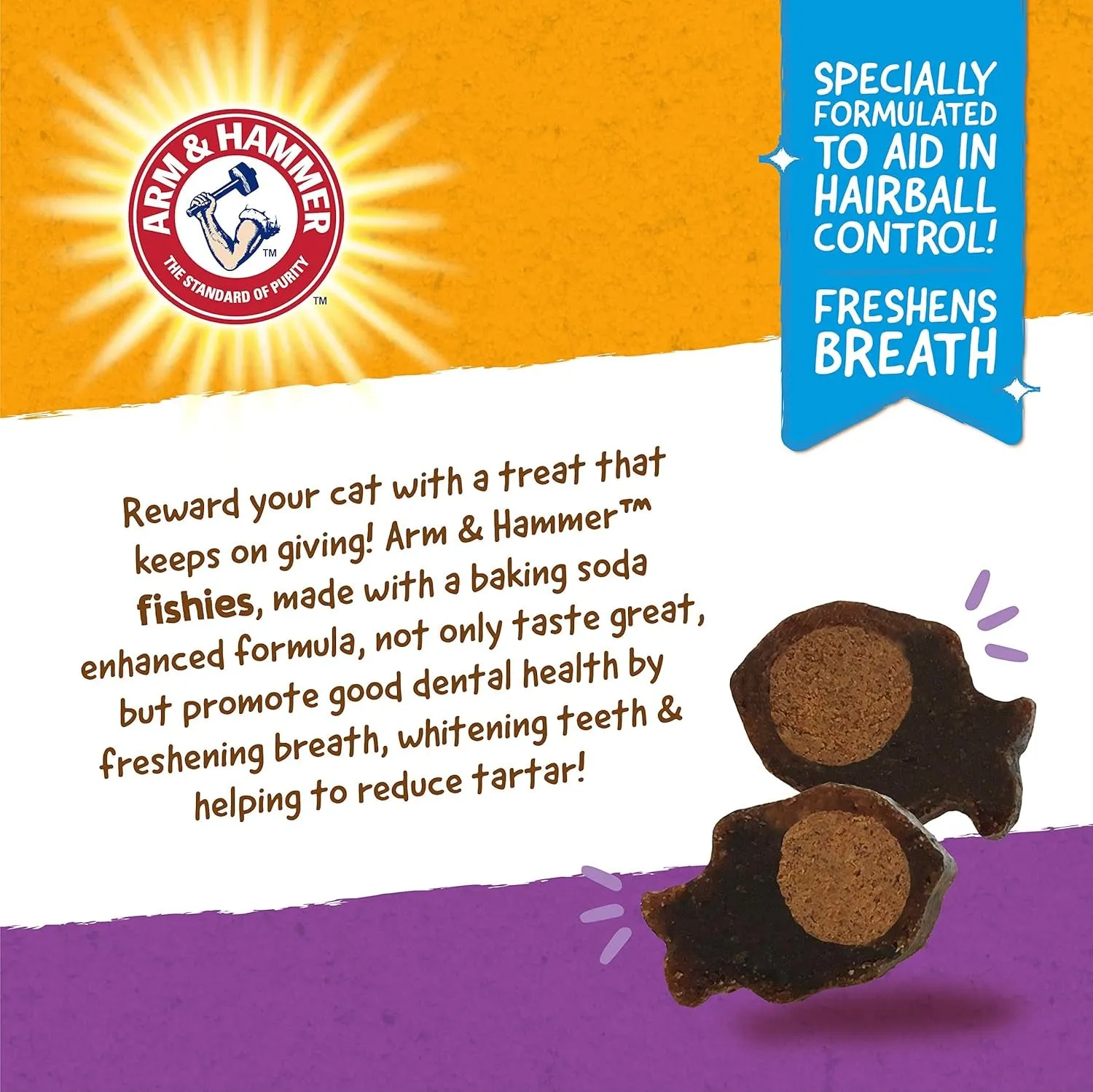 for Pets Cat Dental Treats - Tartar Control Cat Treats for Cat Dental Health, Cat Dental Care Arm and Hammer Treats for Fresh Breath, Cat Teeth Treats for Cats, Arm and Hammer Dental Chews for Cats