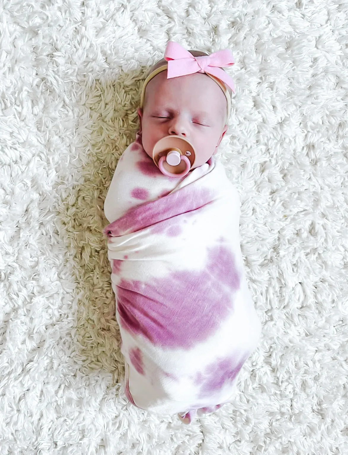 Forever Swaddle   Hat Set: Pink Tie-Dye