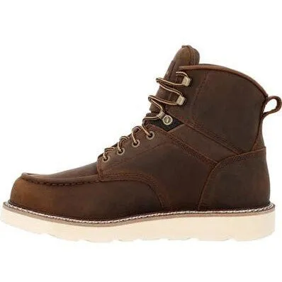 Georgia Men's Core 37 6" Soft Toe Slip Resist Work Boot - Brown - GB00667