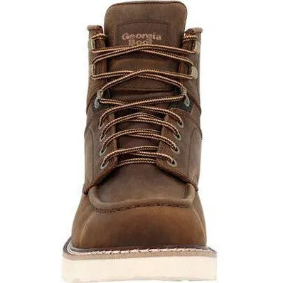Georgia Men's Core 37 6" Soft Toe Slip Resist Work Boot - Brown - GB00667