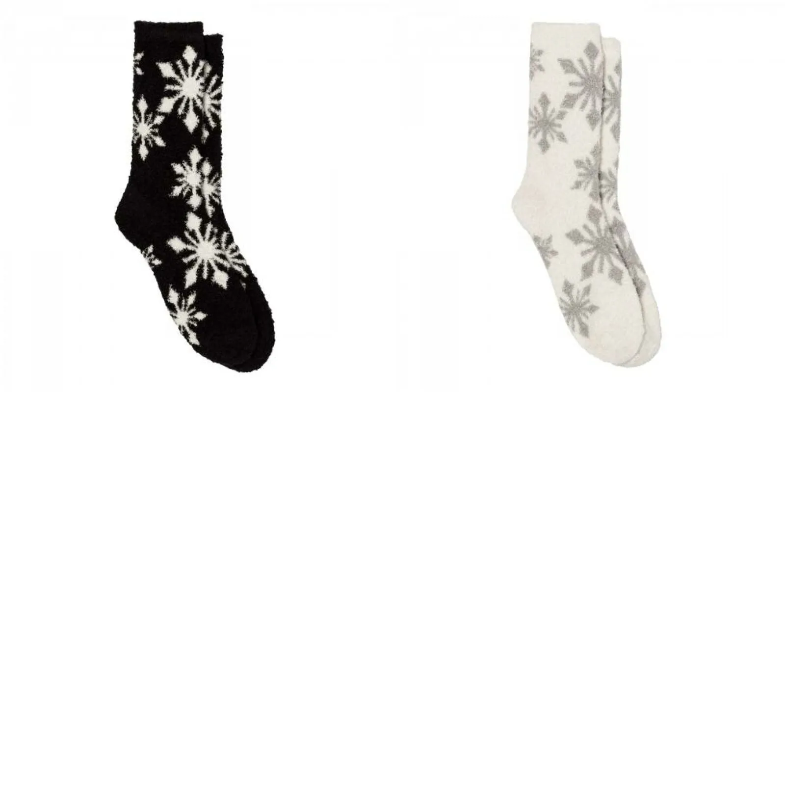 Gilligan & O'Malley Women's Snowflake Fuzzy Cozy Crew Socks