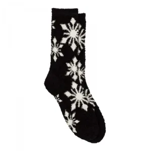 Gilligan & O'Malley Women's Snowflake Fuzzy Cozy Crew Socks