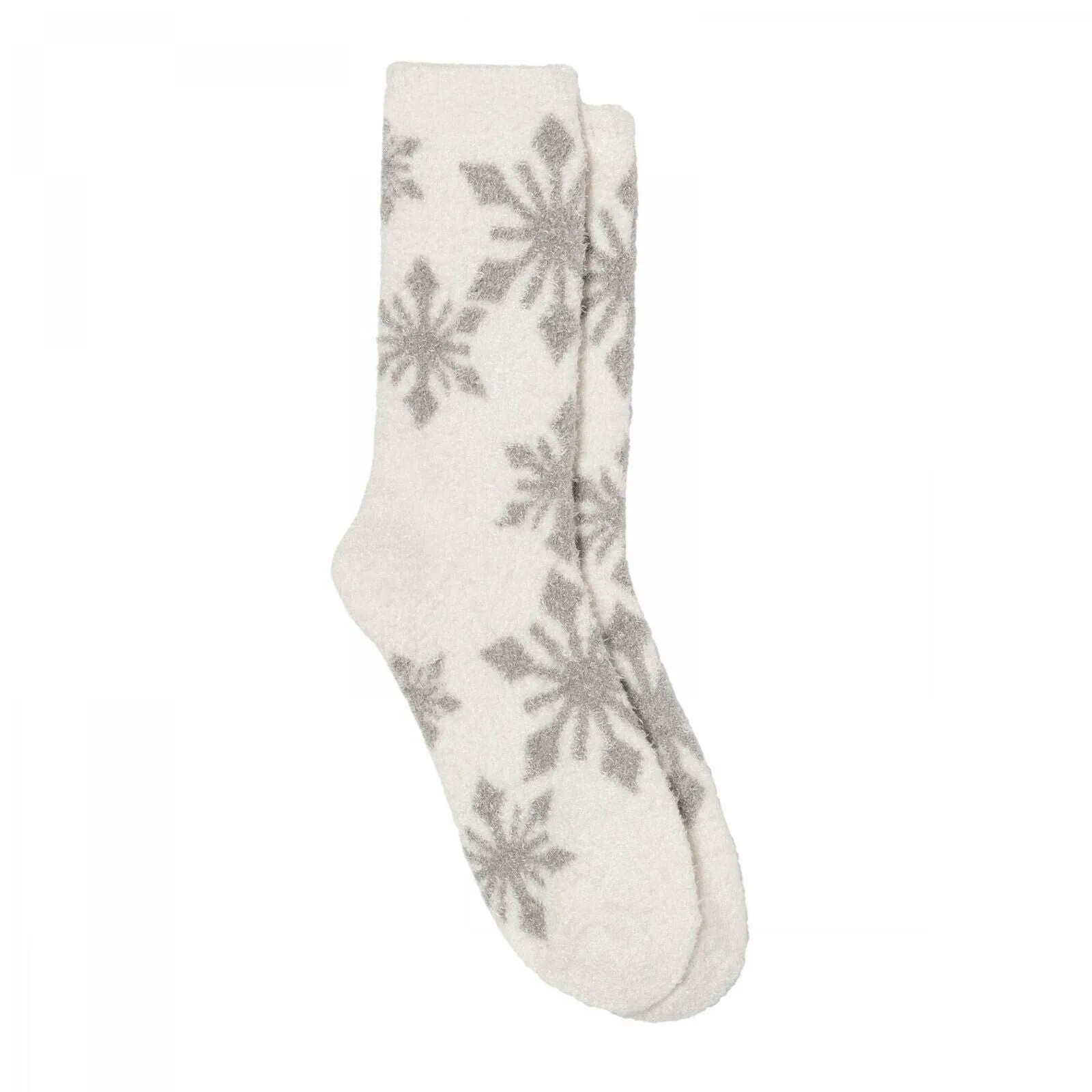 Gilligan & O'Malley Women's Snowflake Fuzzy Cozy Crew Socks