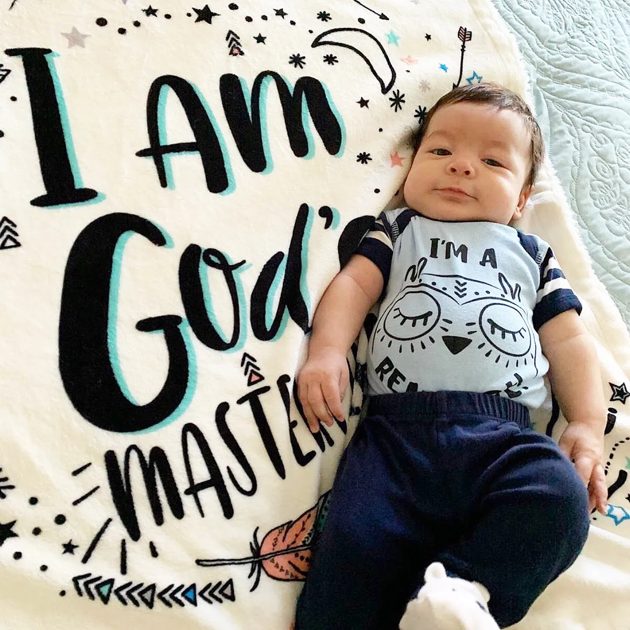 Gods Masterpiece Plush Baby Blanket