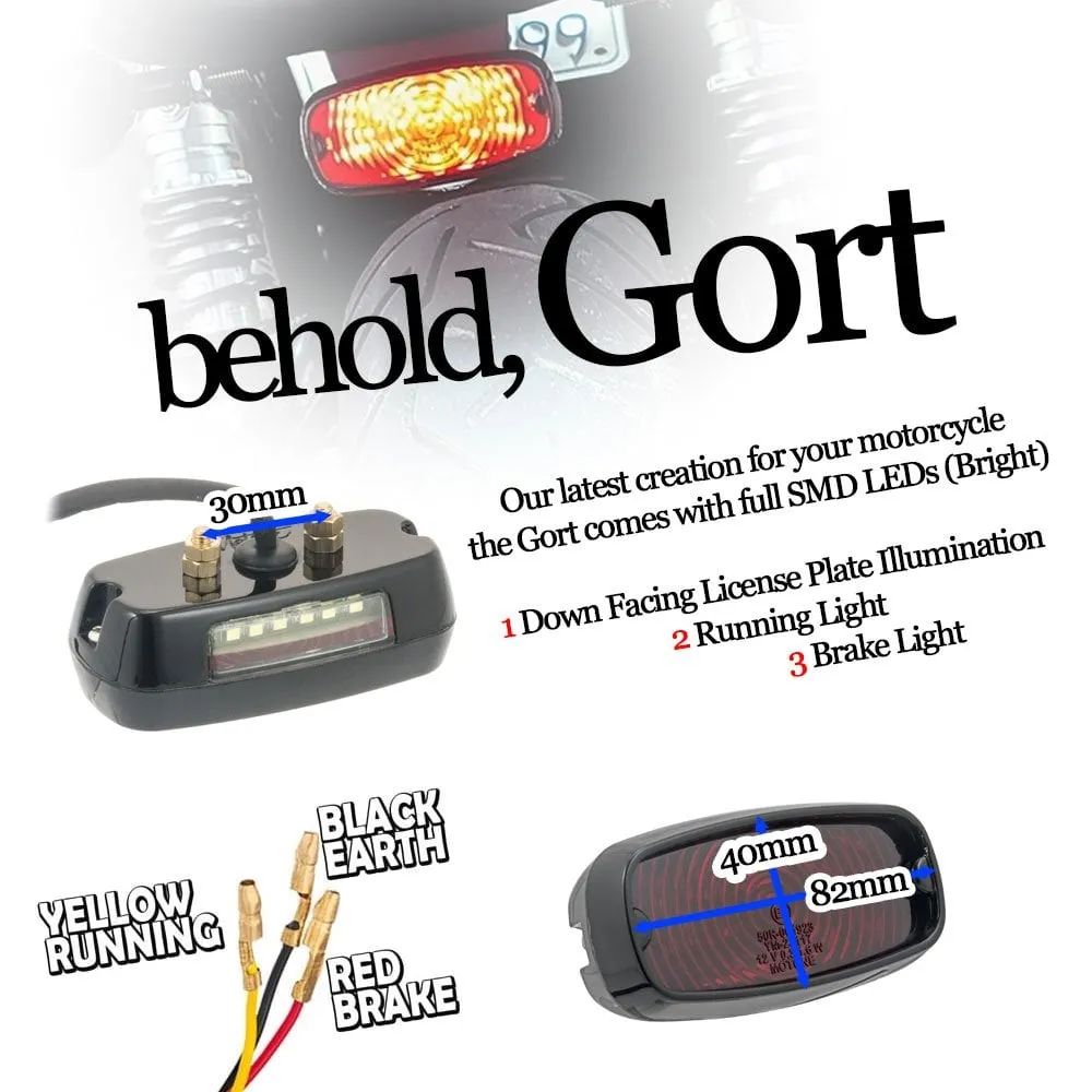 Gort Tail Light - LED - Polished Aluminium