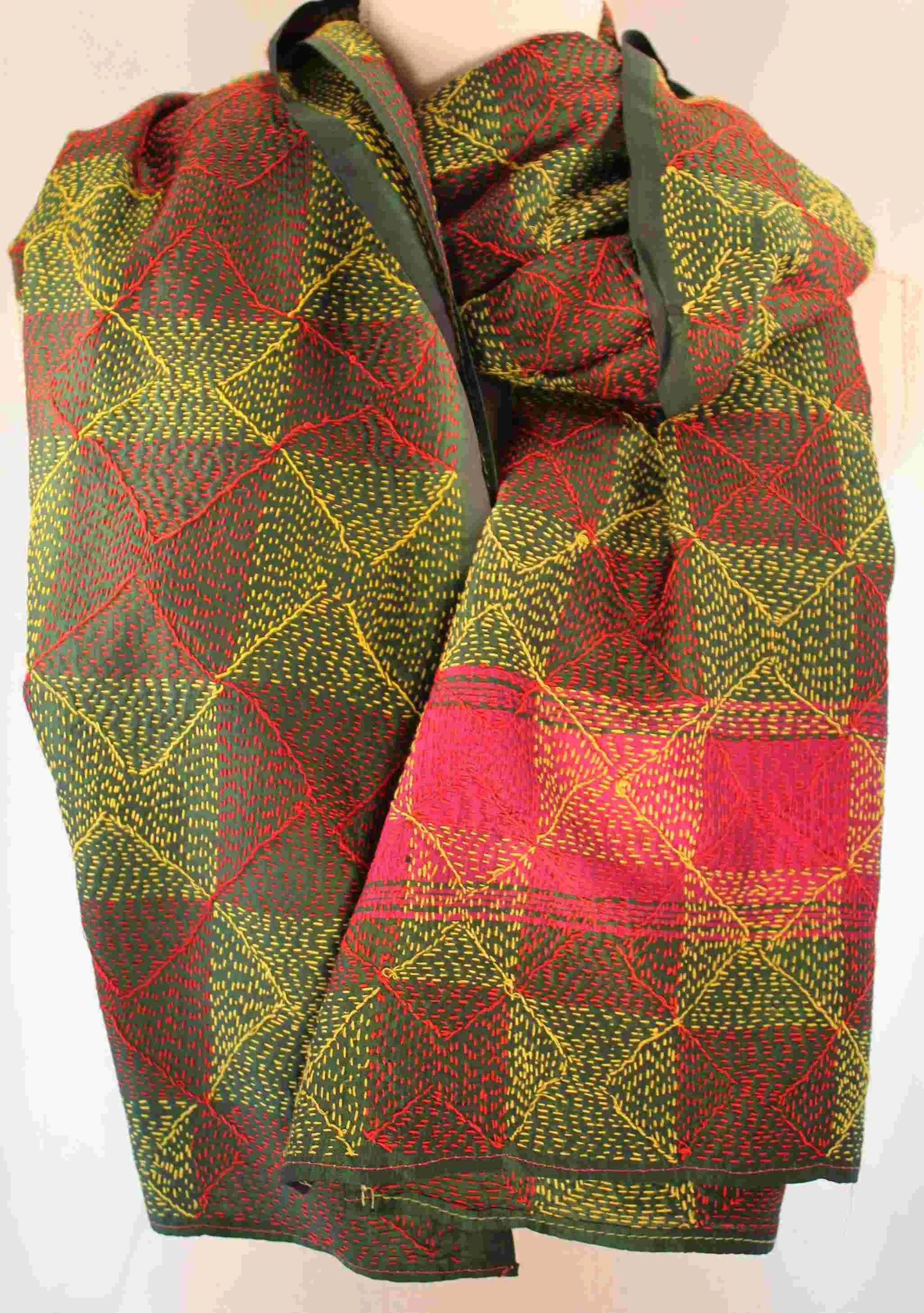 Hand-stitched Silk Throw