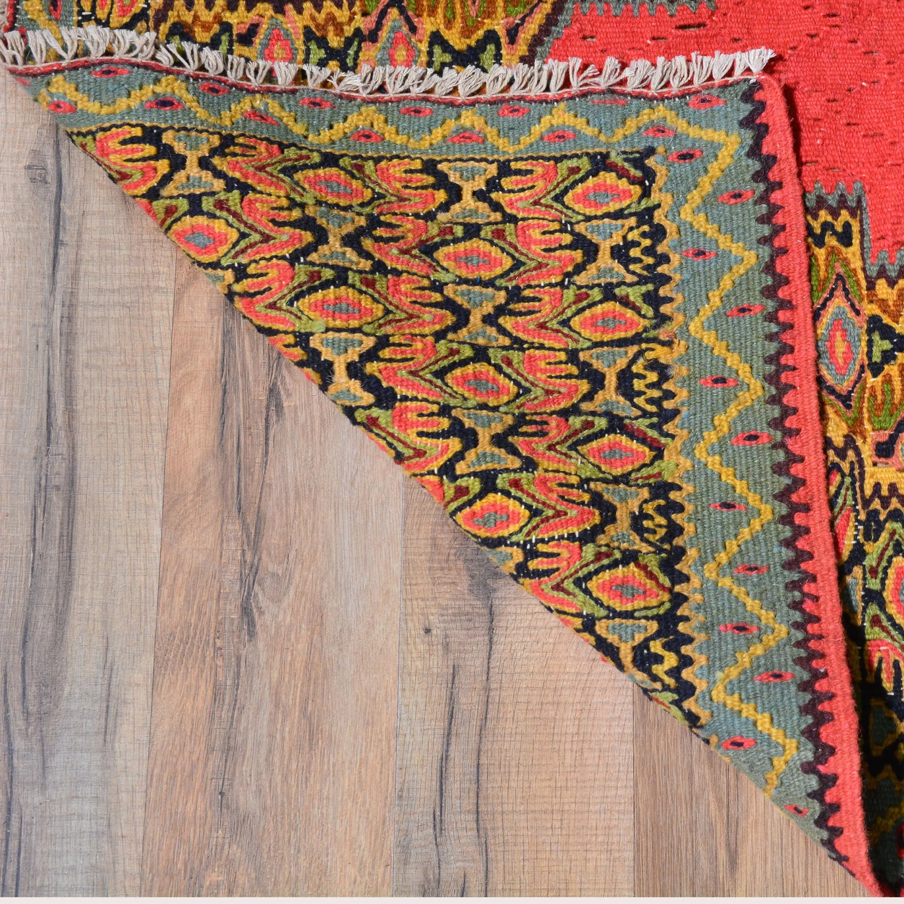 Hand-Woven Flatweave Authentic Senneh Kilim Tribal Handmade Wool Rug (Size 2.6 X 3.1) Brral-5004