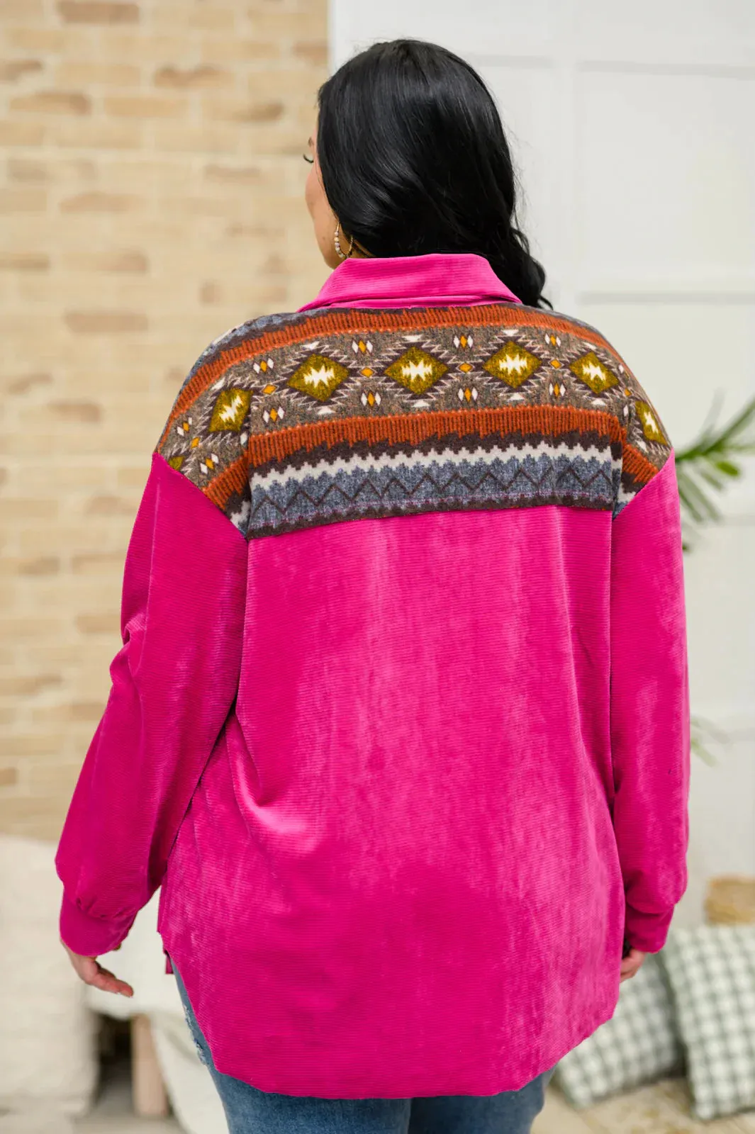 Hazel Blues® | Cozy Cabin Days Sweater in Magenta