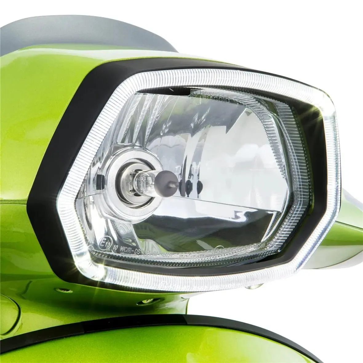 Headlight Frame SIP LED illuminated Ring Gloss Black | Vespa Sprint 50-150cc