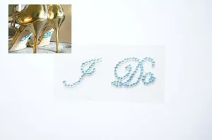I Do Light Blue Shoe Stickers Wedding Bride Shoe Sticker