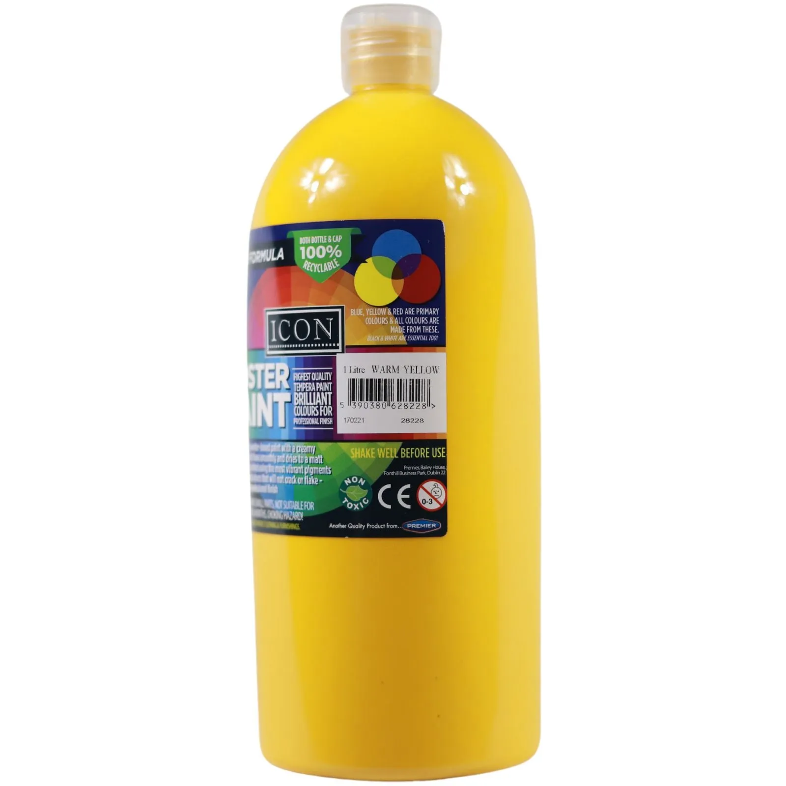 Icon Art 1ltr Poster Paint - Warm Yellow