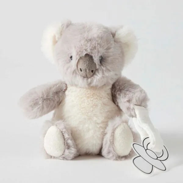 Kara Koala Plush Toy & Dummy Holder Clip